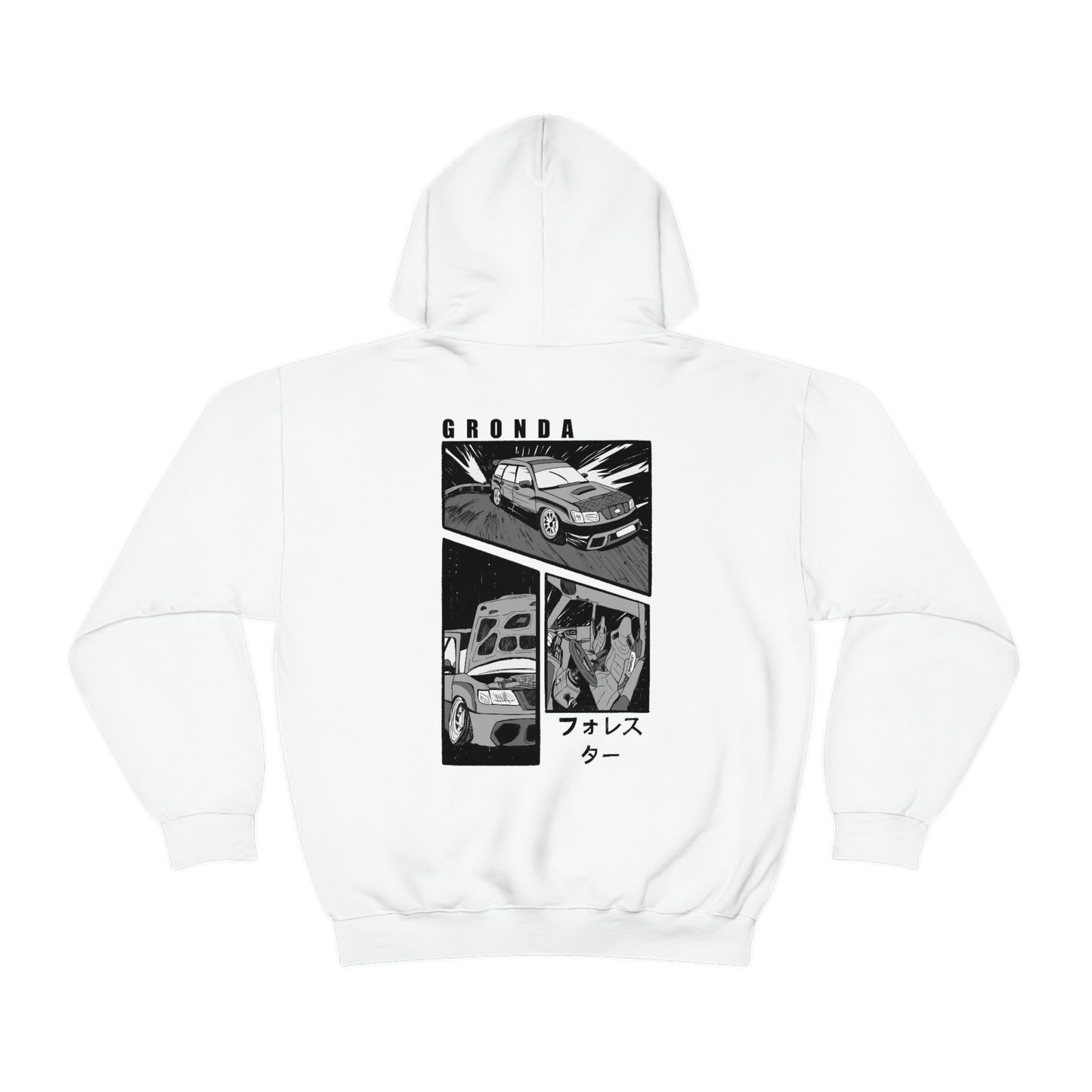 Gronda Manga Hoodie White